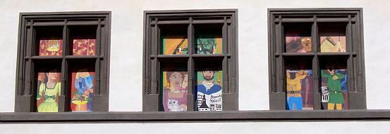 Banská Štiavnica - Fenêtres décorées
