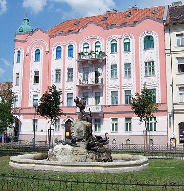 Bratislava - Maison près de la fontaine des canards