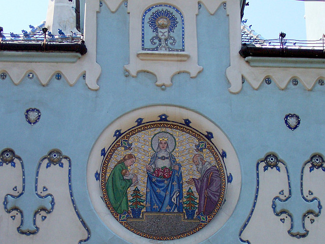 Bratislava - Mosaïques de l'église Sainte-Elisabeth (église bleue)