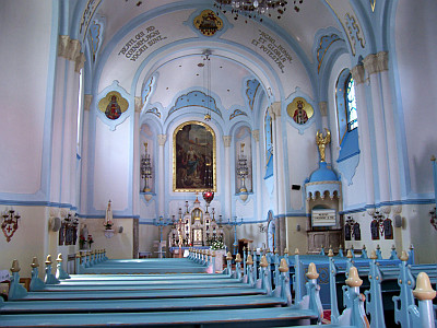 Nef de l'église bleue de Bratislava