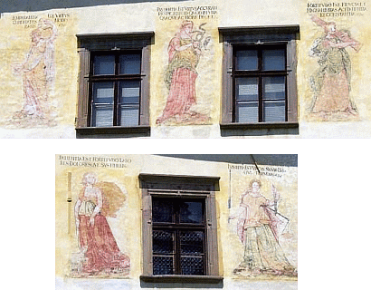 Fresques de l'ancien hôtel de ville de Levoča