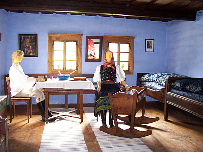 Intérieur de maison traditionnelle slovaque