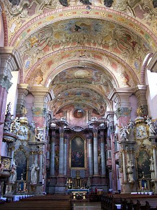 Levoča - Intérieur baroque de l'église des minorités