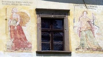 Levoča - Fresques du mur de l'ancien hôtel de ville - vue 2