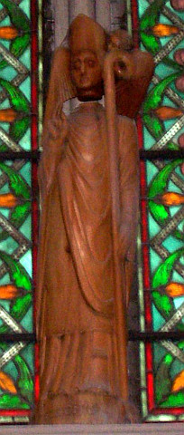 St Denis basilica - Sculpture of Saint Denis
