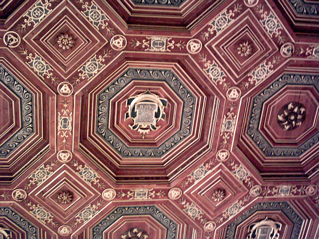 Château de Fontainebleau - Plafond en caisson de la salle de bal