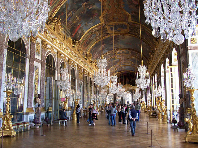 Hall of mirrors of Versailles castle