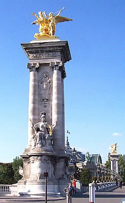 Paris - Pillar of Alexandre III bridge