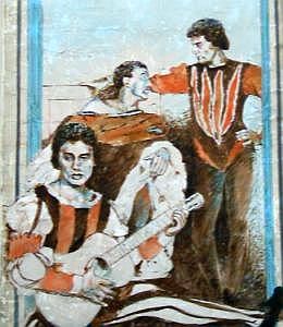 Fresque qui décore le théâtre d'Avignon