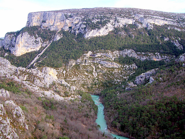 Gorges du Verdon - Passage de la rivière au Point sublime