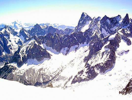 The great Jorasses (4208 m / 13805 feet high)