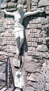 Statue of Christ at Helbronner