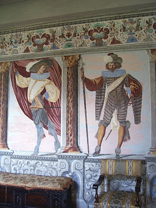 Château de Fléchères - Fresque de la chambre du prévôt