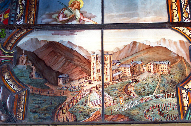 Stained glass windows about La Salette (view 2)