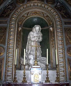 Lyon - Eglise Saint-Bruno, statue de Saint-Bruno