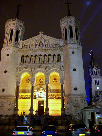 Fourviere basilica by night