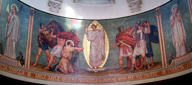 Eglise Saint-Paul de Lyon - Fresque de la vie de Saint-Paul
